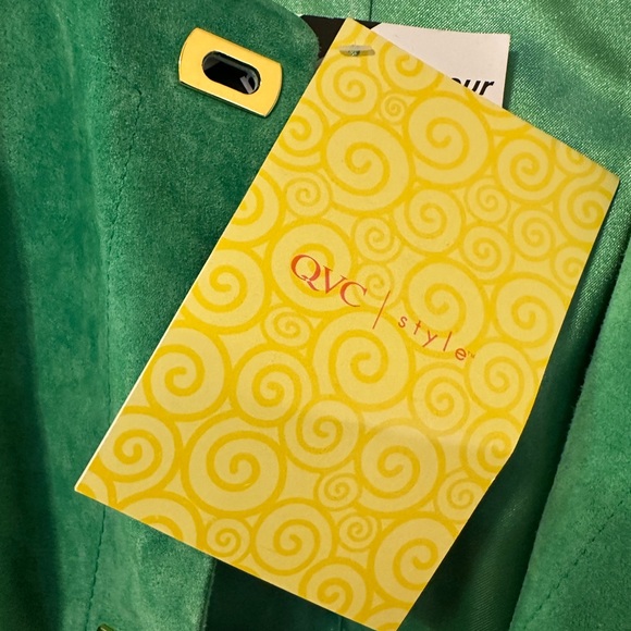 Linea by Louis Dell'Olio Women's Green Suede Blazer - Picture 4 of 14